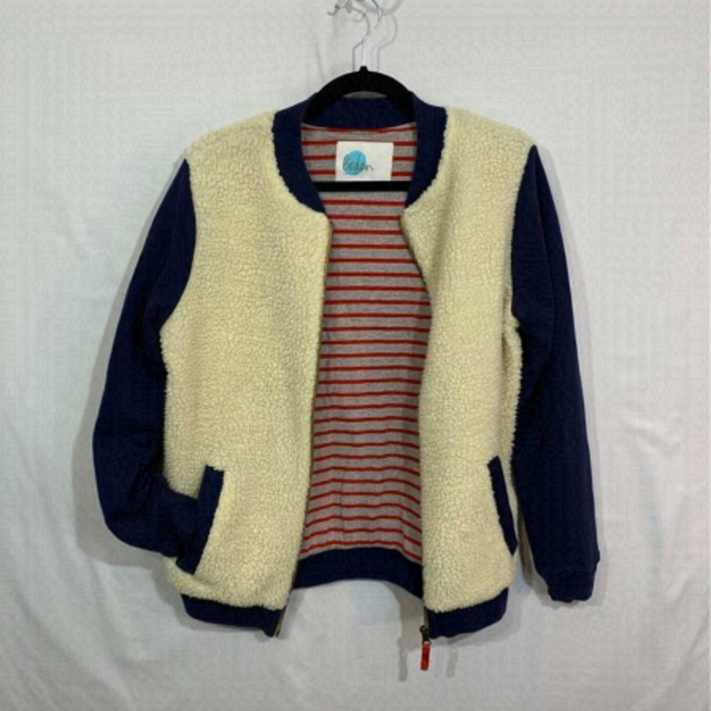⚓️boden boys teddy coat. Navy/off white. Size 13/14years. New condition.